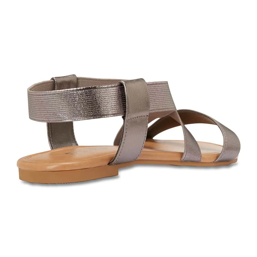 Decoy Sandal in Pewter Fabric
