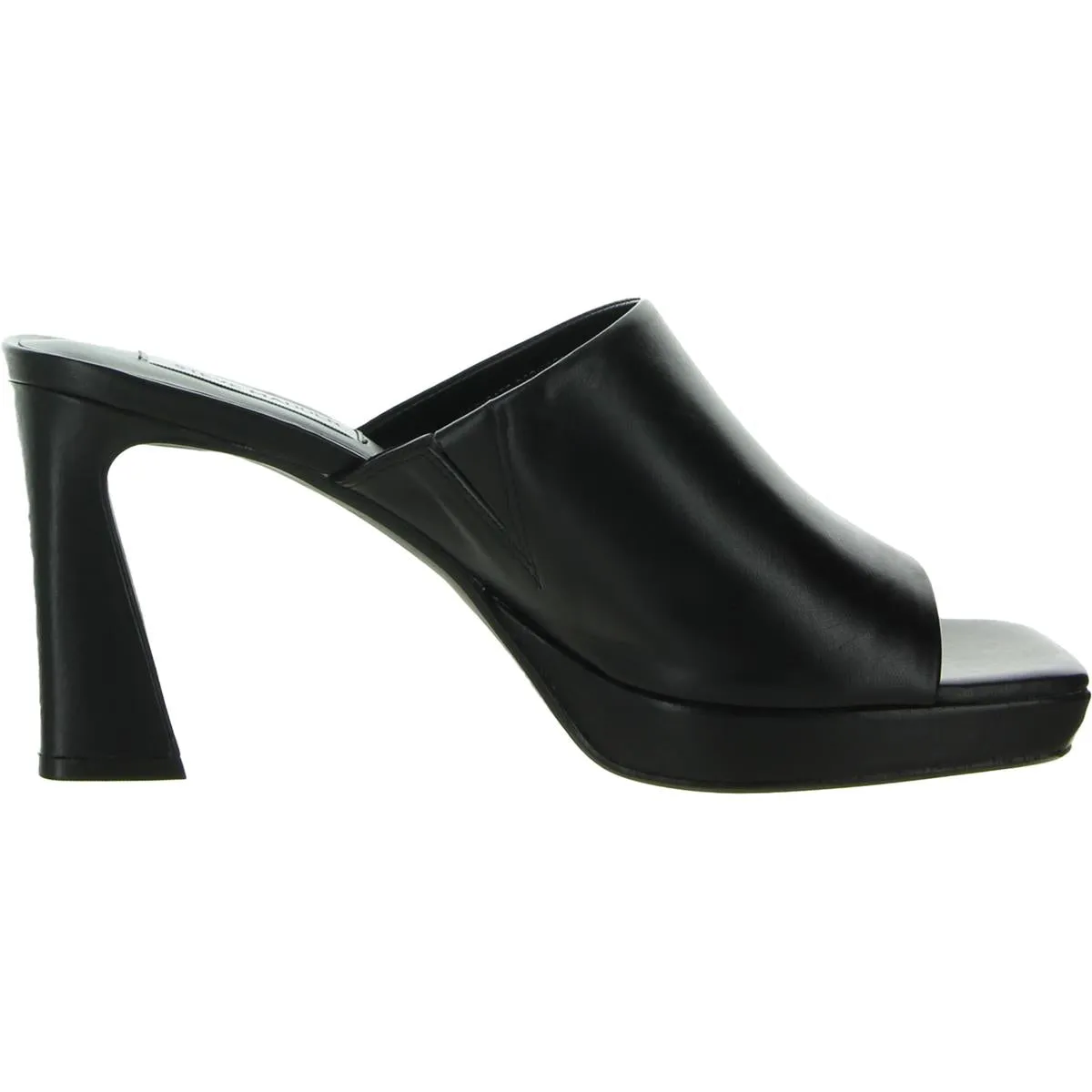 Dedicate Womens Leather Slip-On Platform Sandals