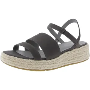 Devi Womens Buckle Suede Espadrilles