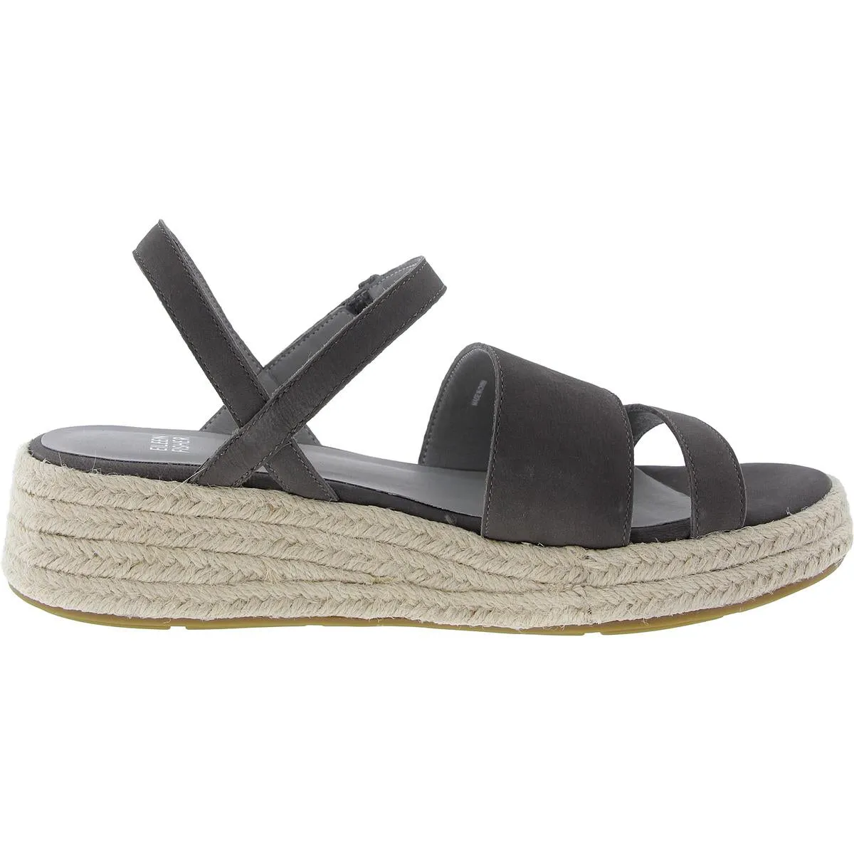 Devi Womens Buckle Suede Espadrilles