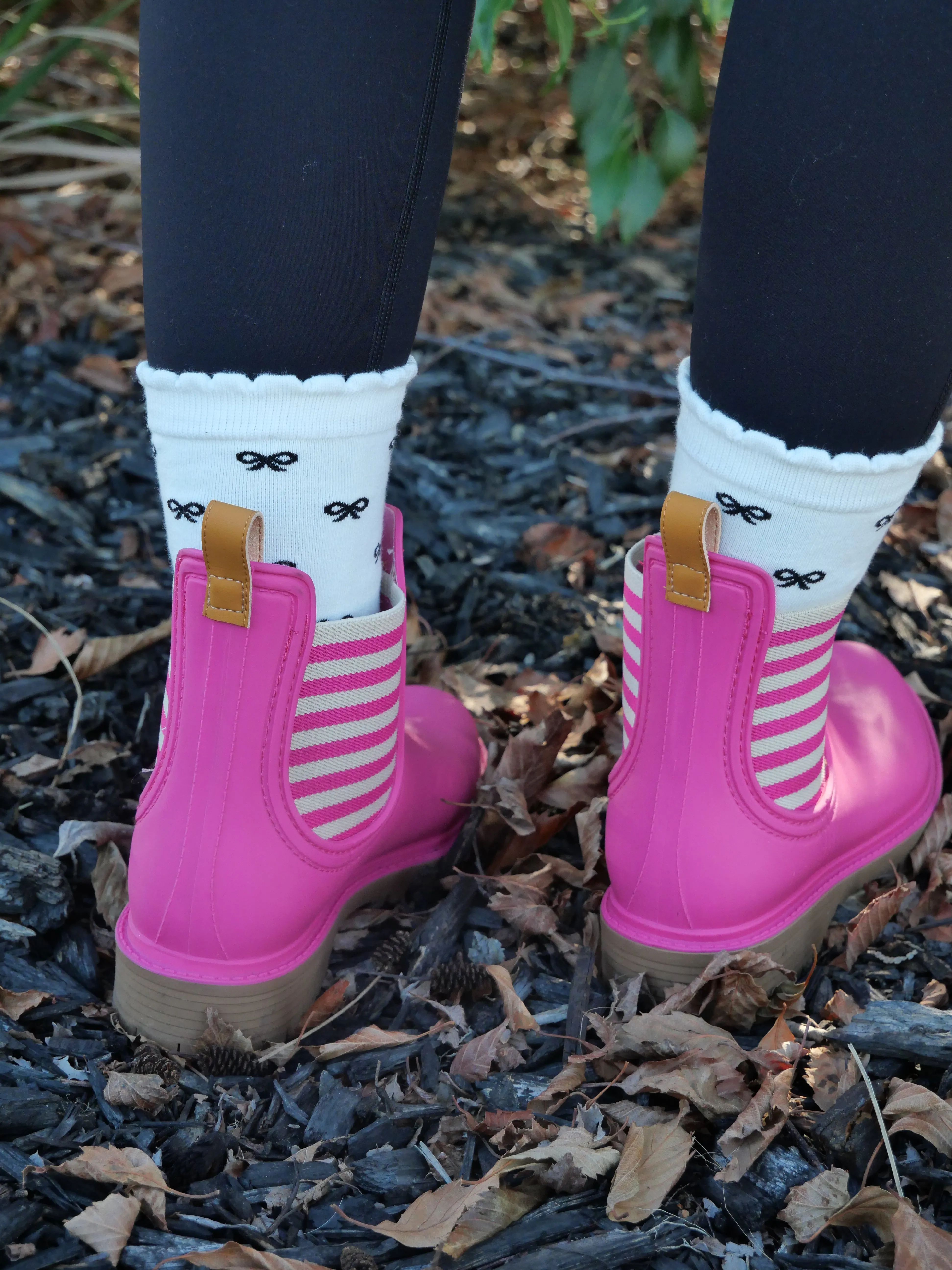 Diana Ferrari Laurina Gumboot Fuchsia Stripe