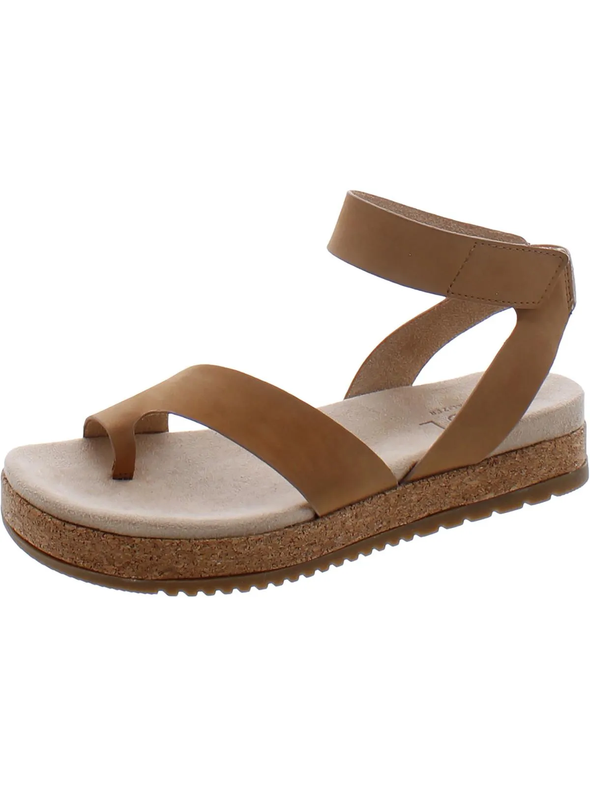 Divina Womens Faux Leather Ankle Strap Platform Sandals