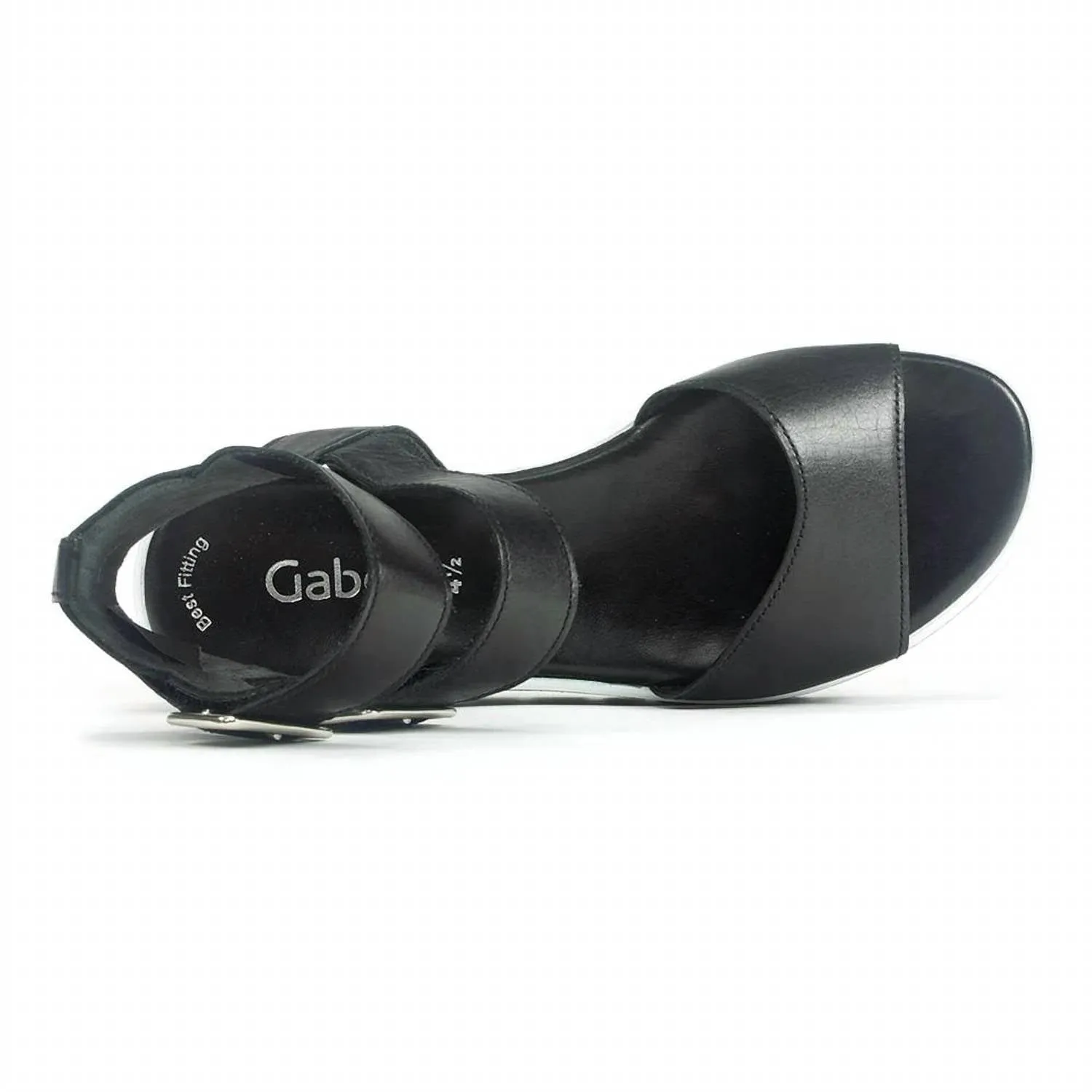 Double Ankle Strap Platform Sandal In Black