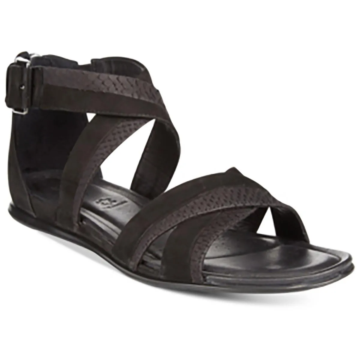 ECHOTOUCH Womens Criss-Cross Manmade Ankle Strap