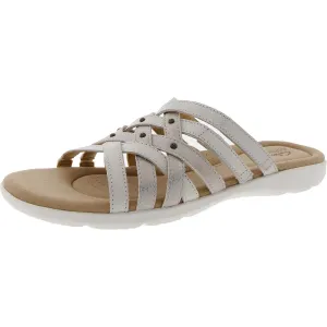 Elizabelle Rio Womens Adjustable Leather Slide Sandals