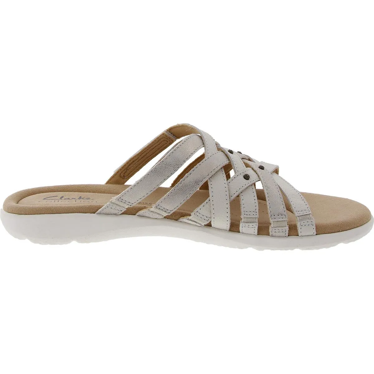 Elizabelle Rio Womens Adjustable Leather Slide Sandals