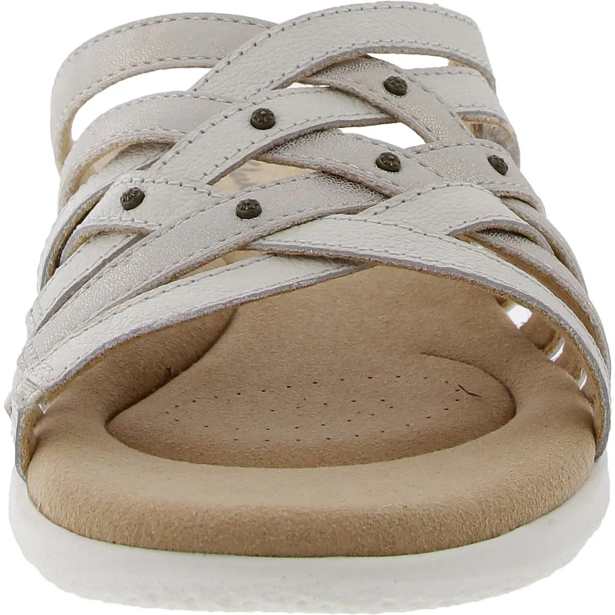 Elizabelle Rio Womens Adjustable Leather Slide Sandals