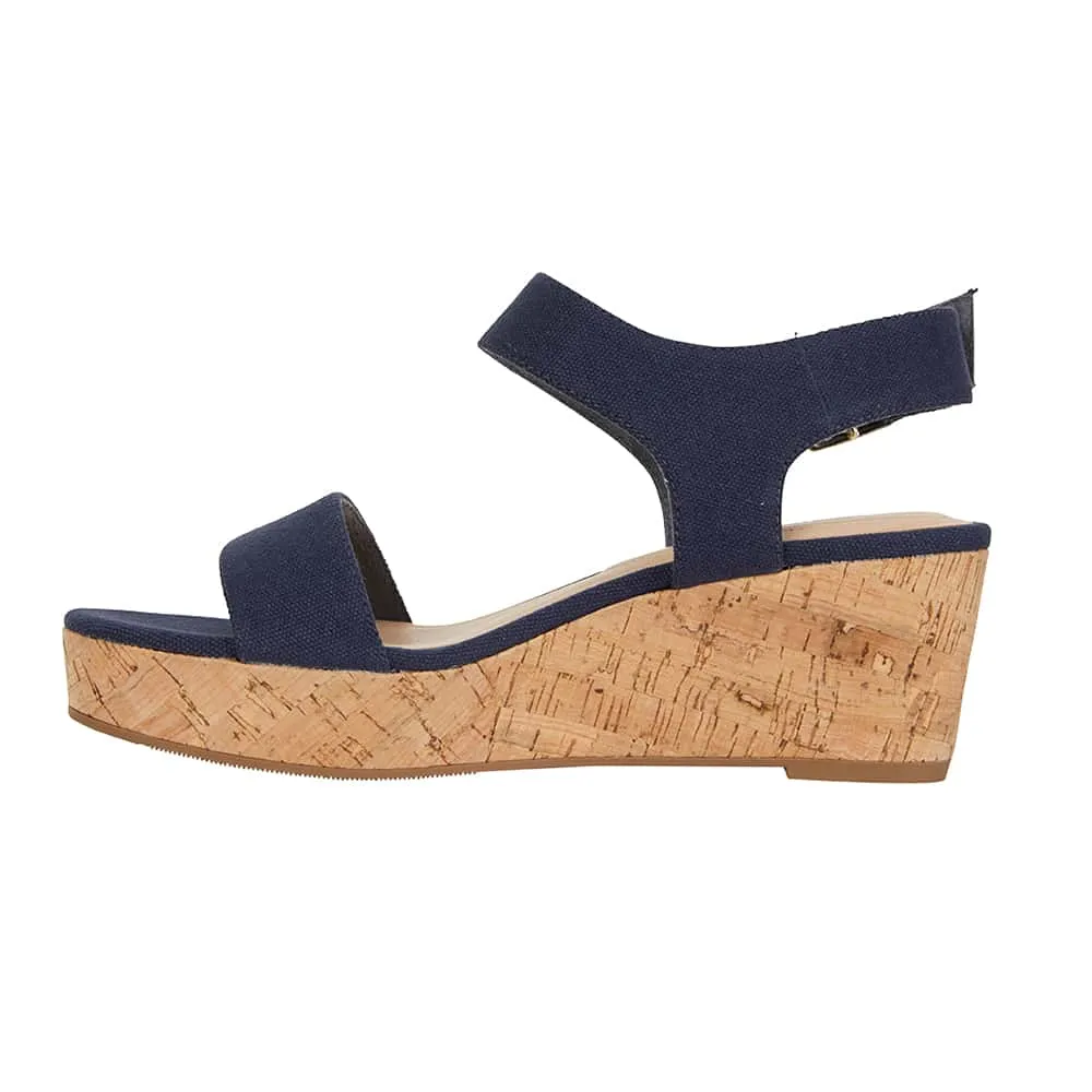 Ember Heel in Navy Fabric