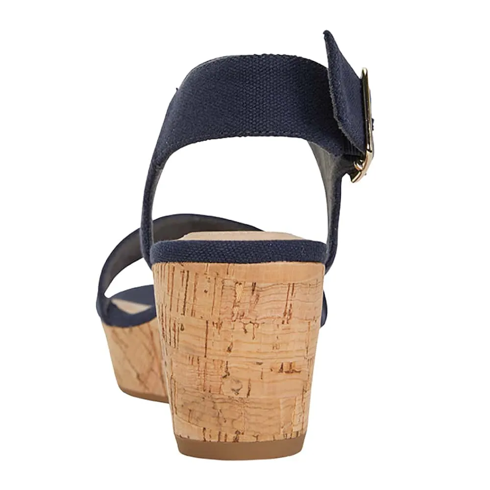 Ember Heel in Navy Fabric
