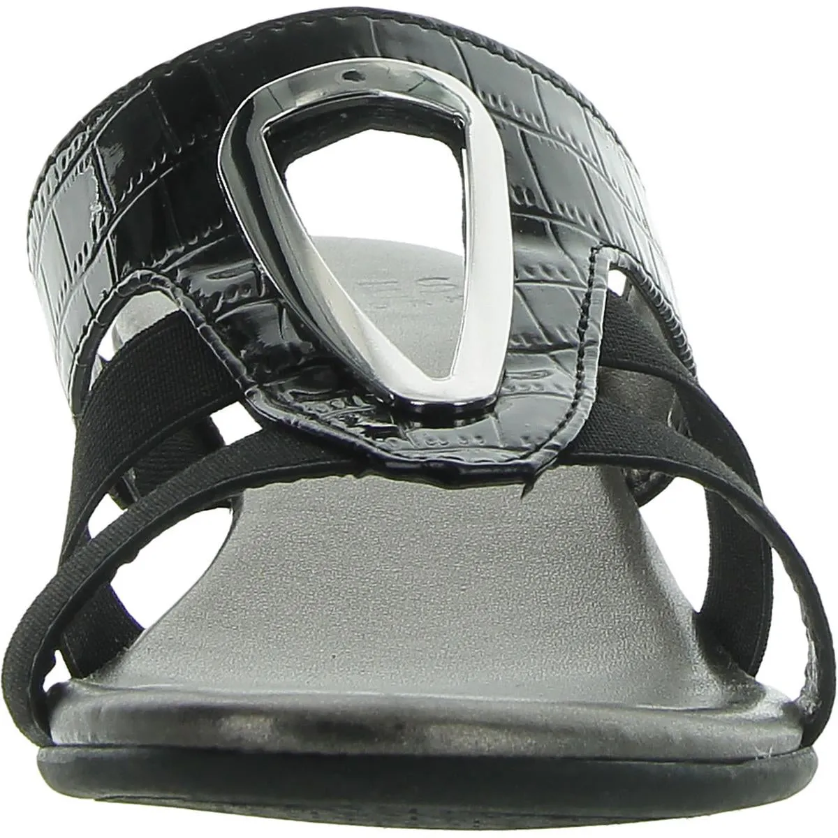 Engle Womens Cut-Out Patent Block Heel