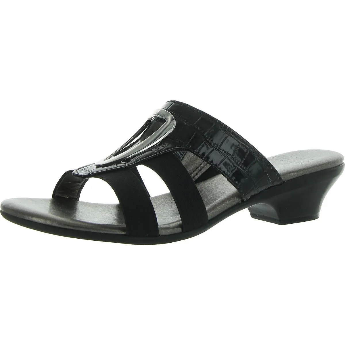 Engle Womens Cut-Out Patent Block Heel