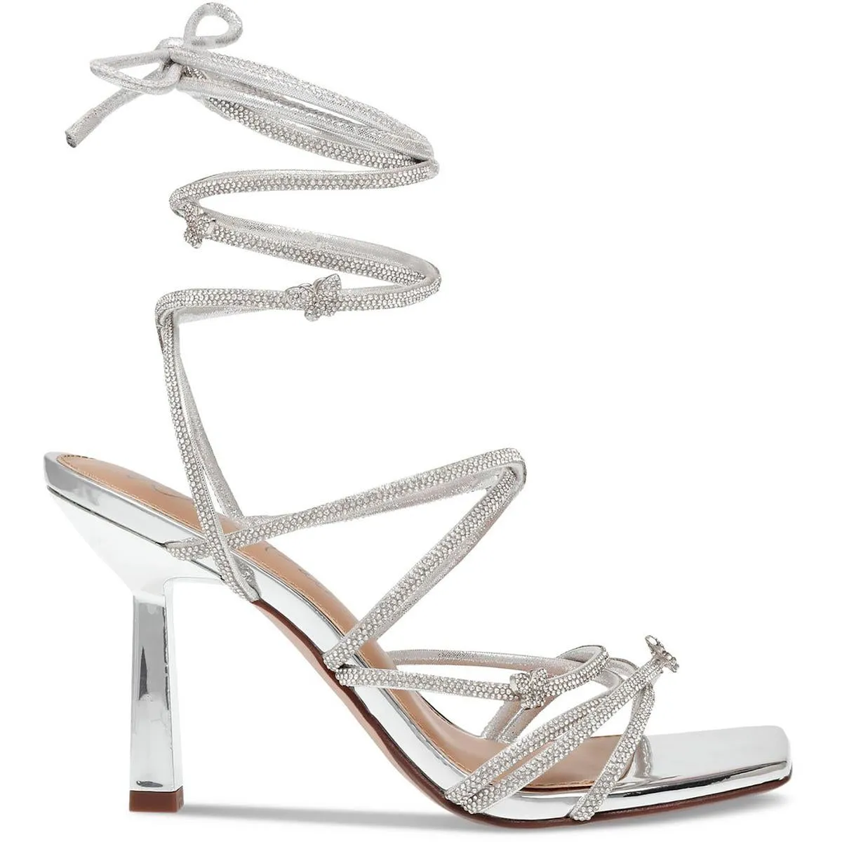 Eross Womens Patent Ankle Wrap Gladiator Sandals