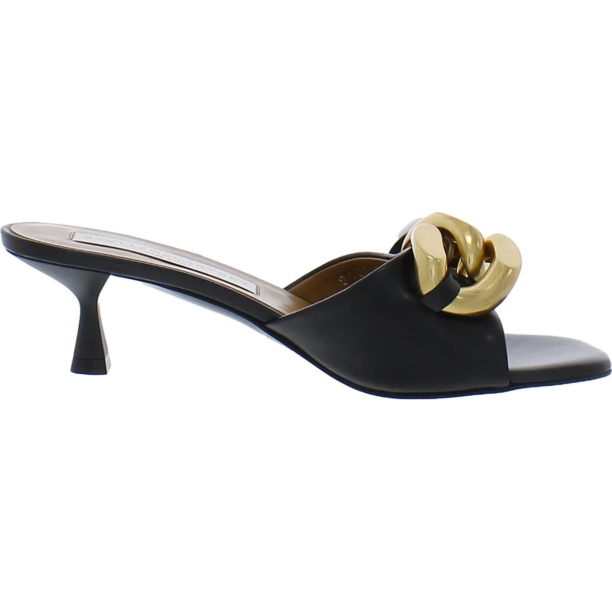 FALABELLA Womens Open Toe Kitten Heel Slide Sandals