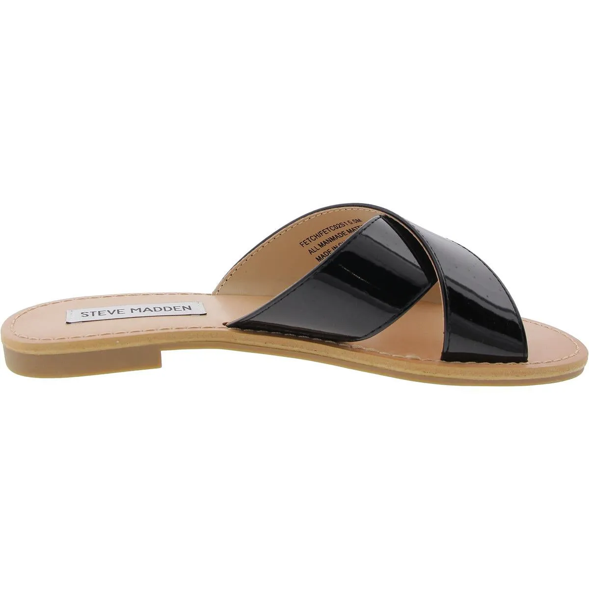 Fetch Womens Criss-Cross Slide Sandals