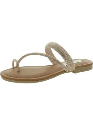 Fiorra Womens Open Toe Slip On Slide Sandals