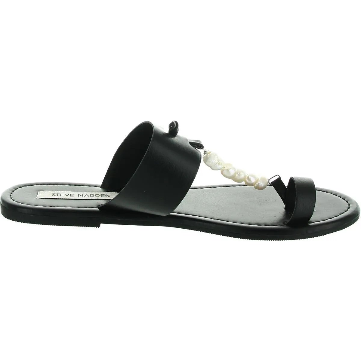 Fire Womens Toe Loop Leather Slide Sandals