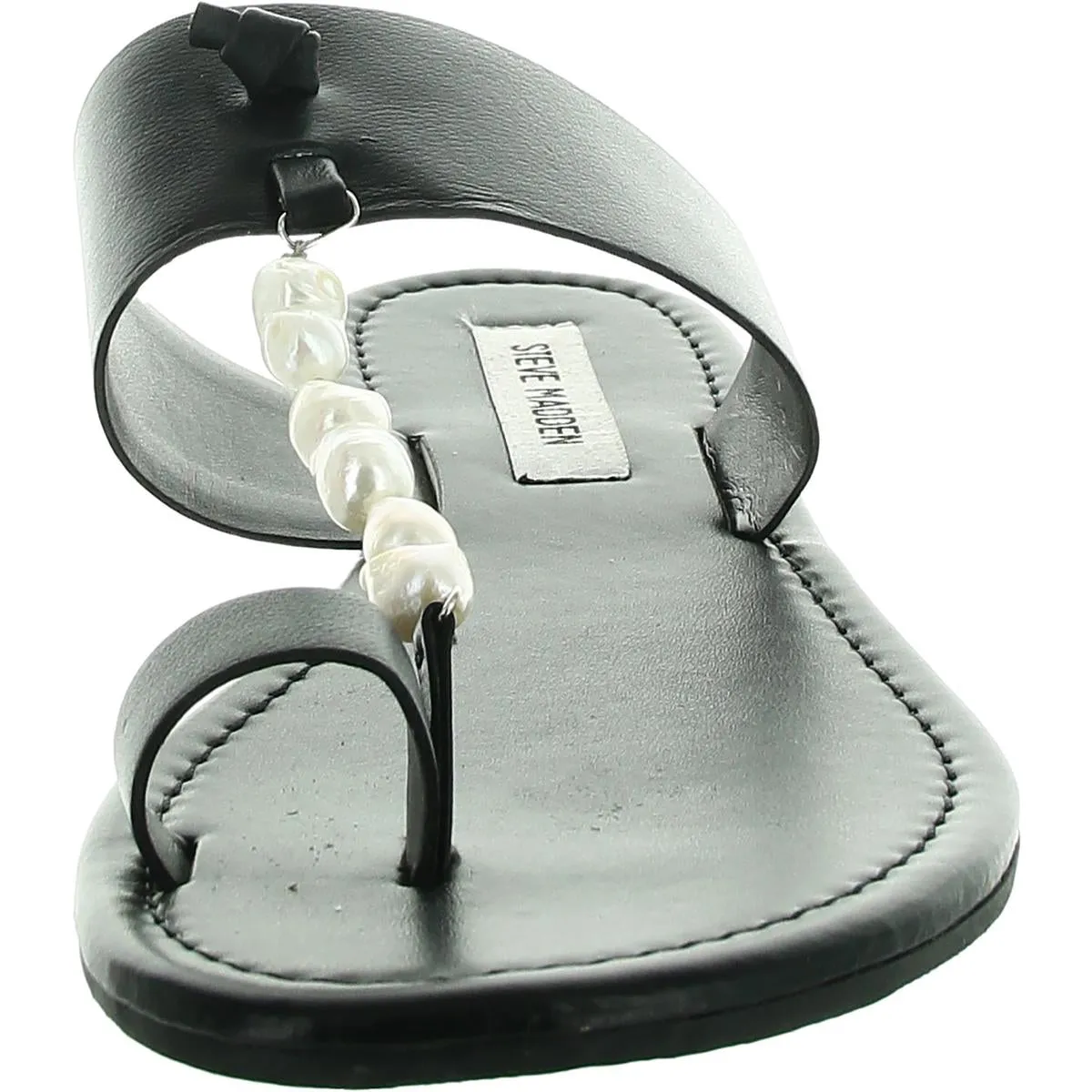 Fire Womens Toe Loop Leather Slide Sandals