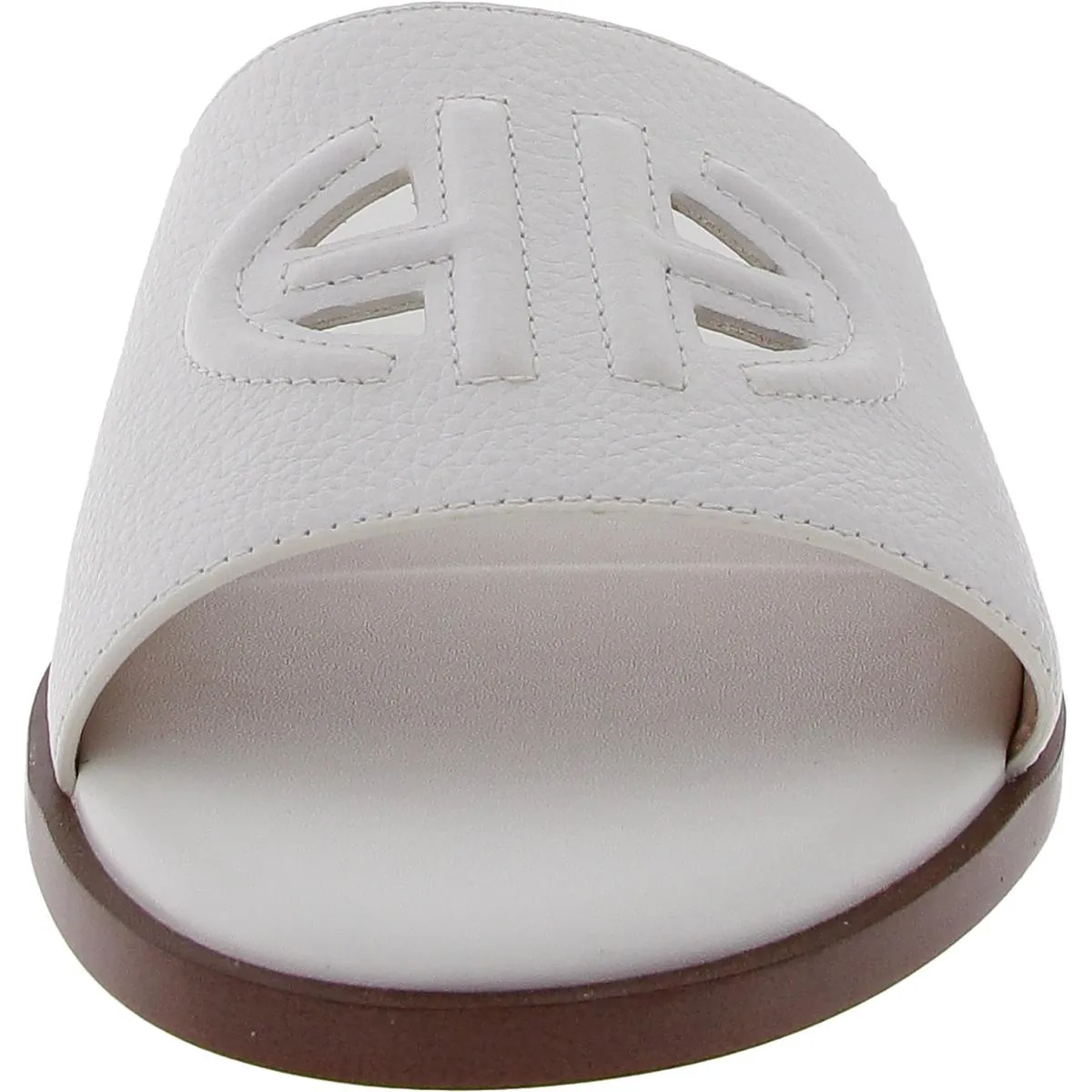 Flynn Logo Slide Womens Faux Suede Round Toe Slide Sandals