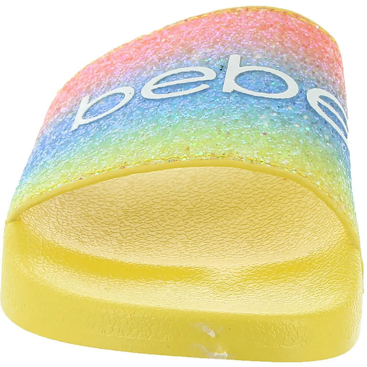 Fraida Womens Glitter Logo Slide Sandals