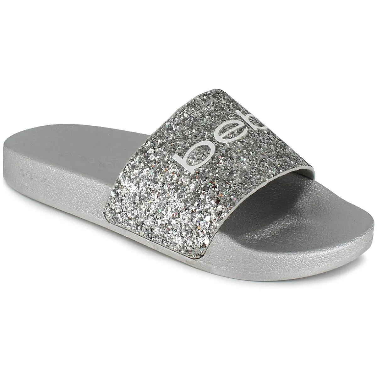Fraida Womens Glitter Logo Slide Sandals