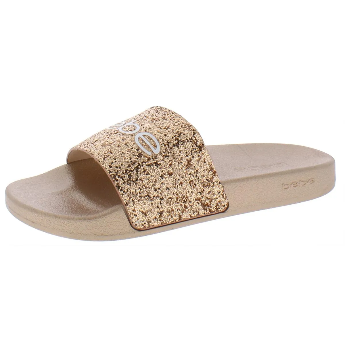 Fraida Womens Glitter Logo Slide Sandals
