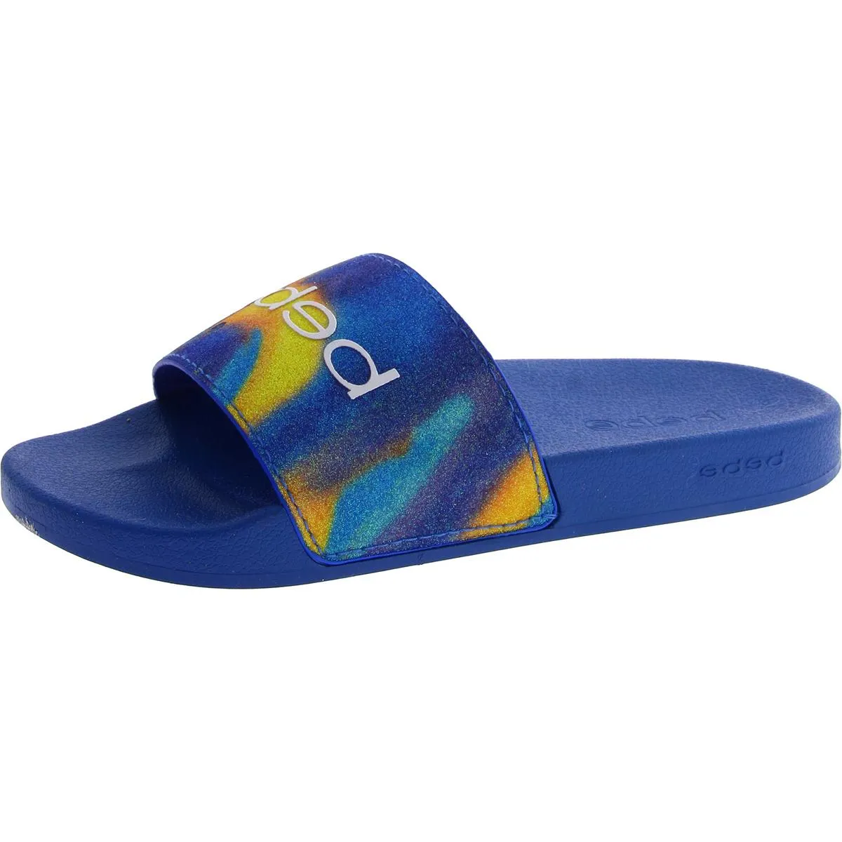 Fraida Womens Glitter Logo Slide Sandals