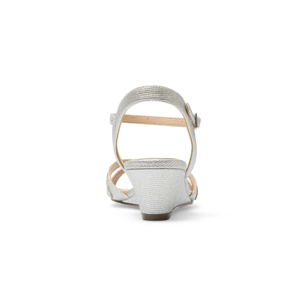 Franie Heel in Silver Bella Shine