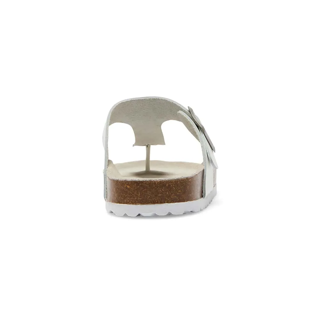 Fresno Sandal in White Leather