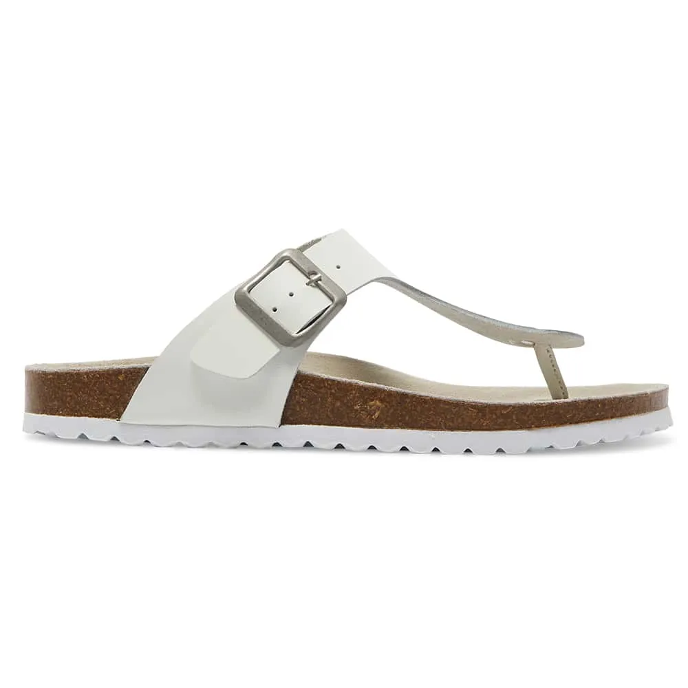 Fresno Sandal in White Leather