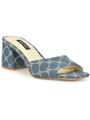 Gagen Womens Denim Slip-On Mule Sandals
