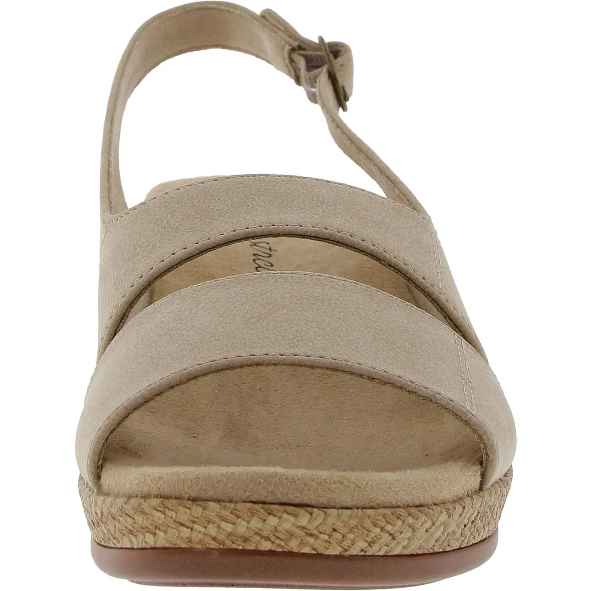 Gannett Womens Buckle Faux Suede Slingback Sandals
