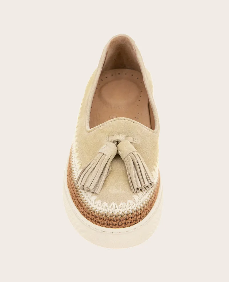 GENTLE SOULS - Citrus Tassel Suede Platform Slip On