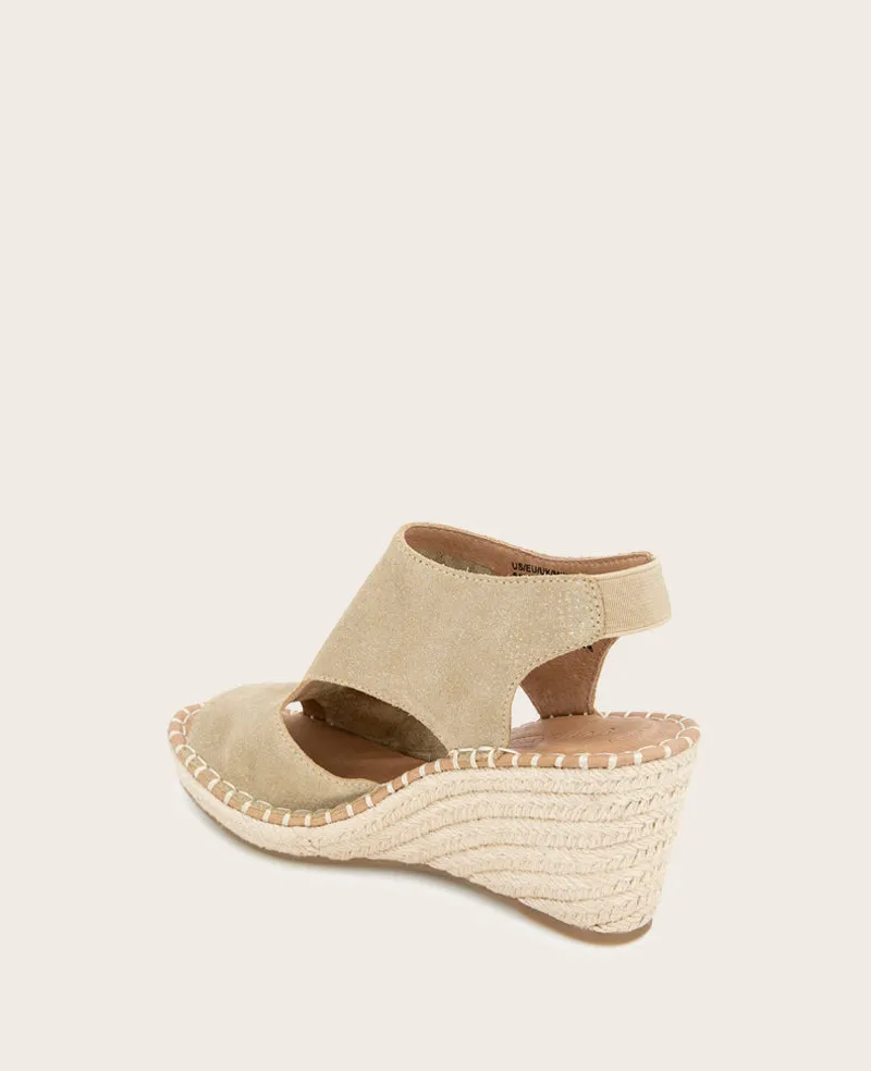 GENTLE SOULS - Cody Metallic Suede Espadrille Wedge