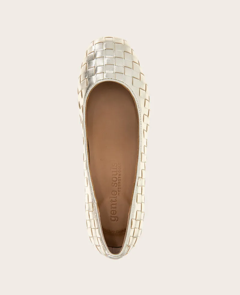 GENTLE SOULS - Lancine Metallic Woven Heel