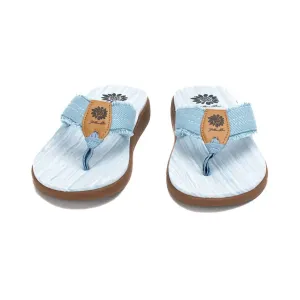 Gerri Blue Flip Flop In Light Blue Denim