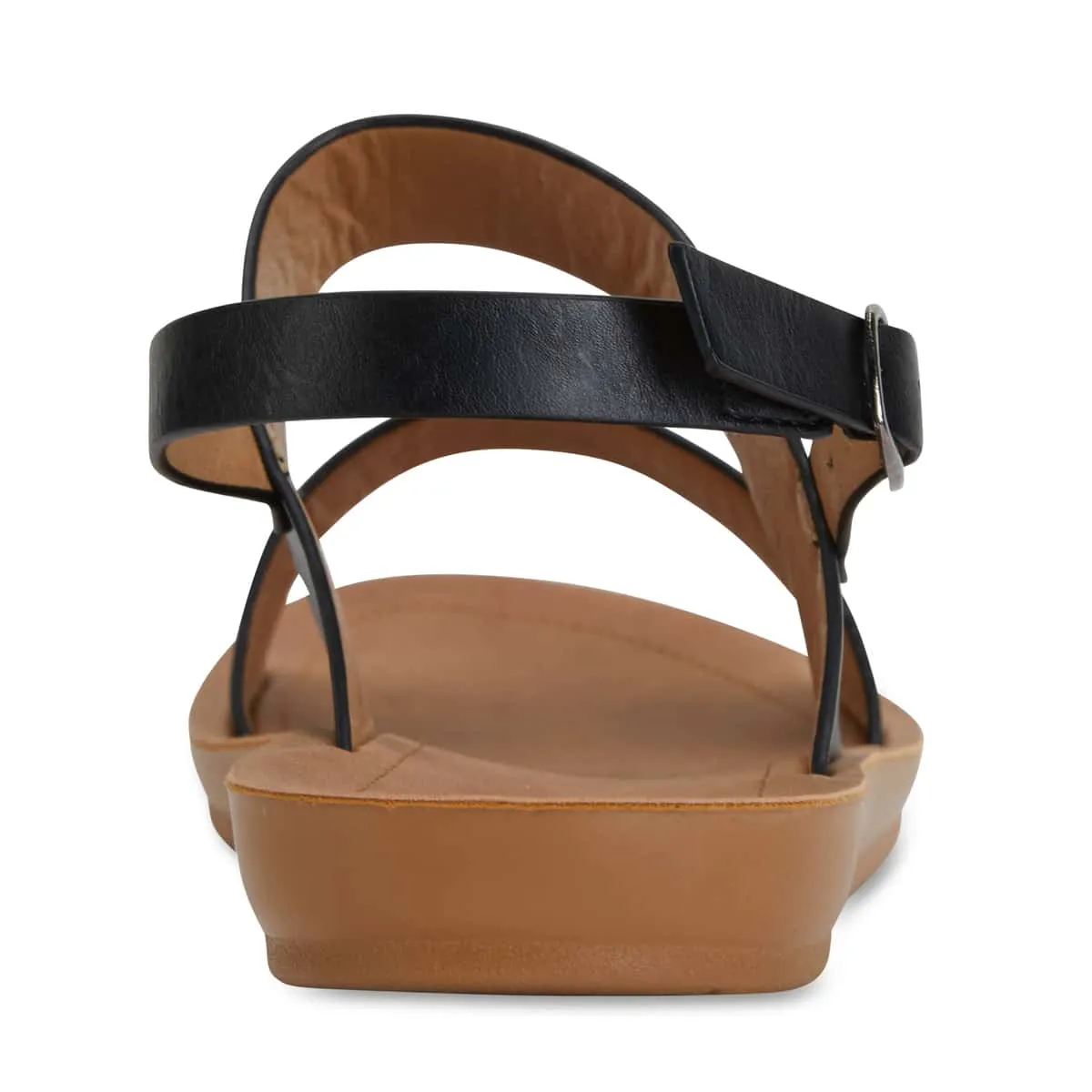 Ginger Sandal in Black Smooth
