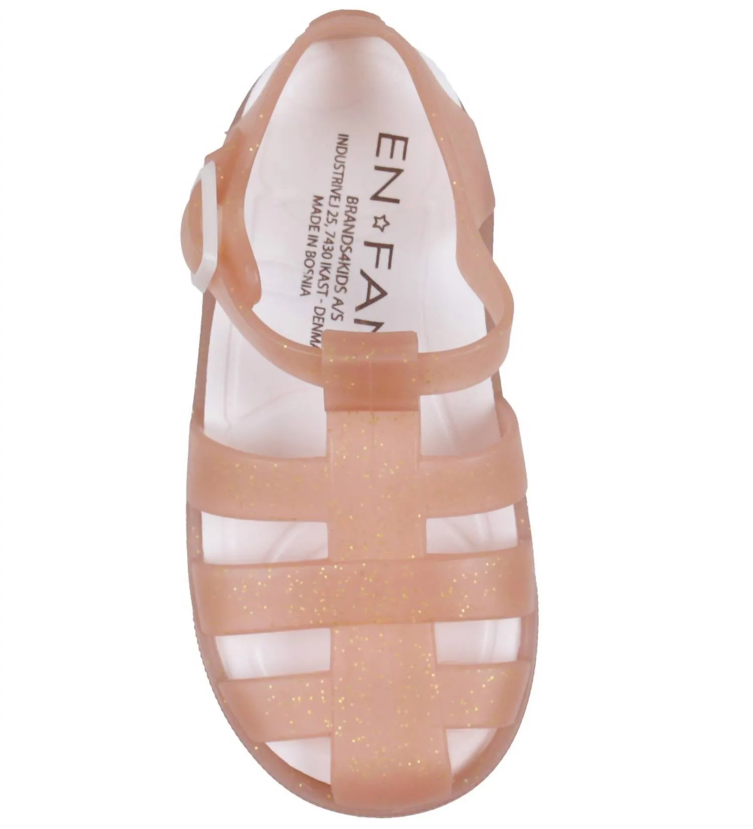 Girl's Glitter Swim Sandal In Cameo Brown