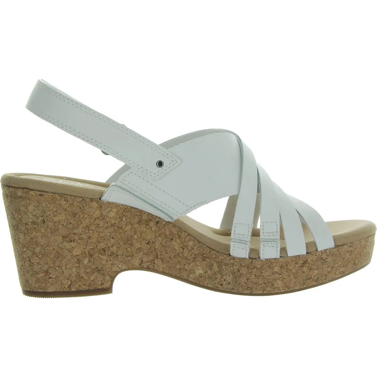Giselle Ivy  Womens Cork Platforms Slingback Sandals