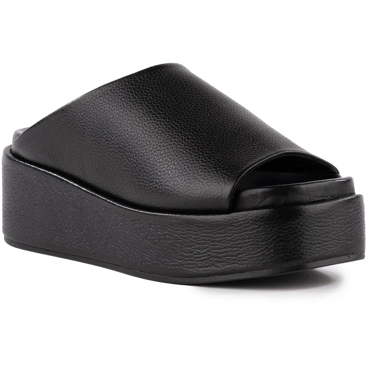Goodies Womens Platform Open Toe Slide Sandals