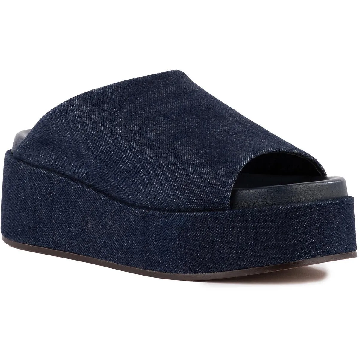 Goodies Womens Platform Open Toe Slide Sandals