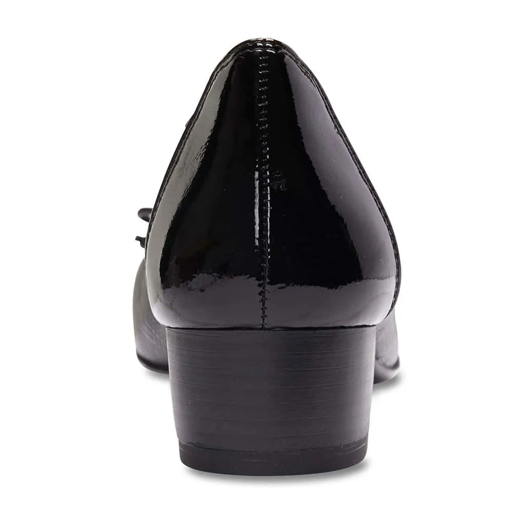 Grace Heel in Black Leather