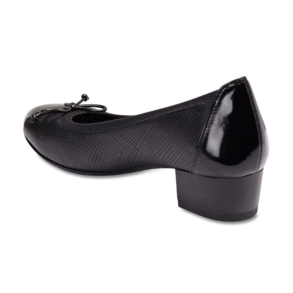Grace Heel in Black Leather