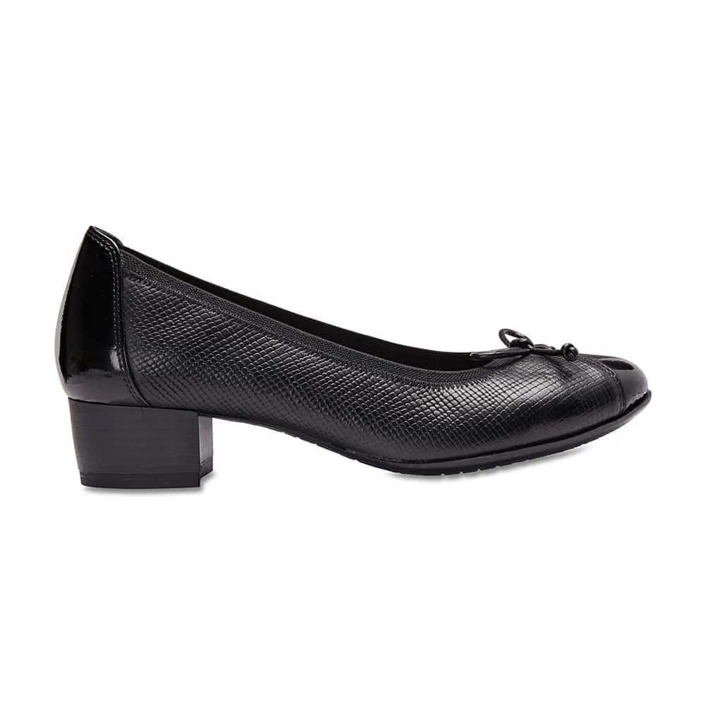 Grace Heel in Black Leather