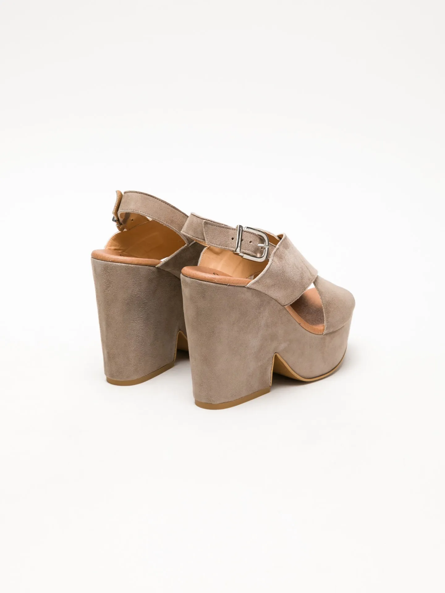 Gray Wedge Sandals