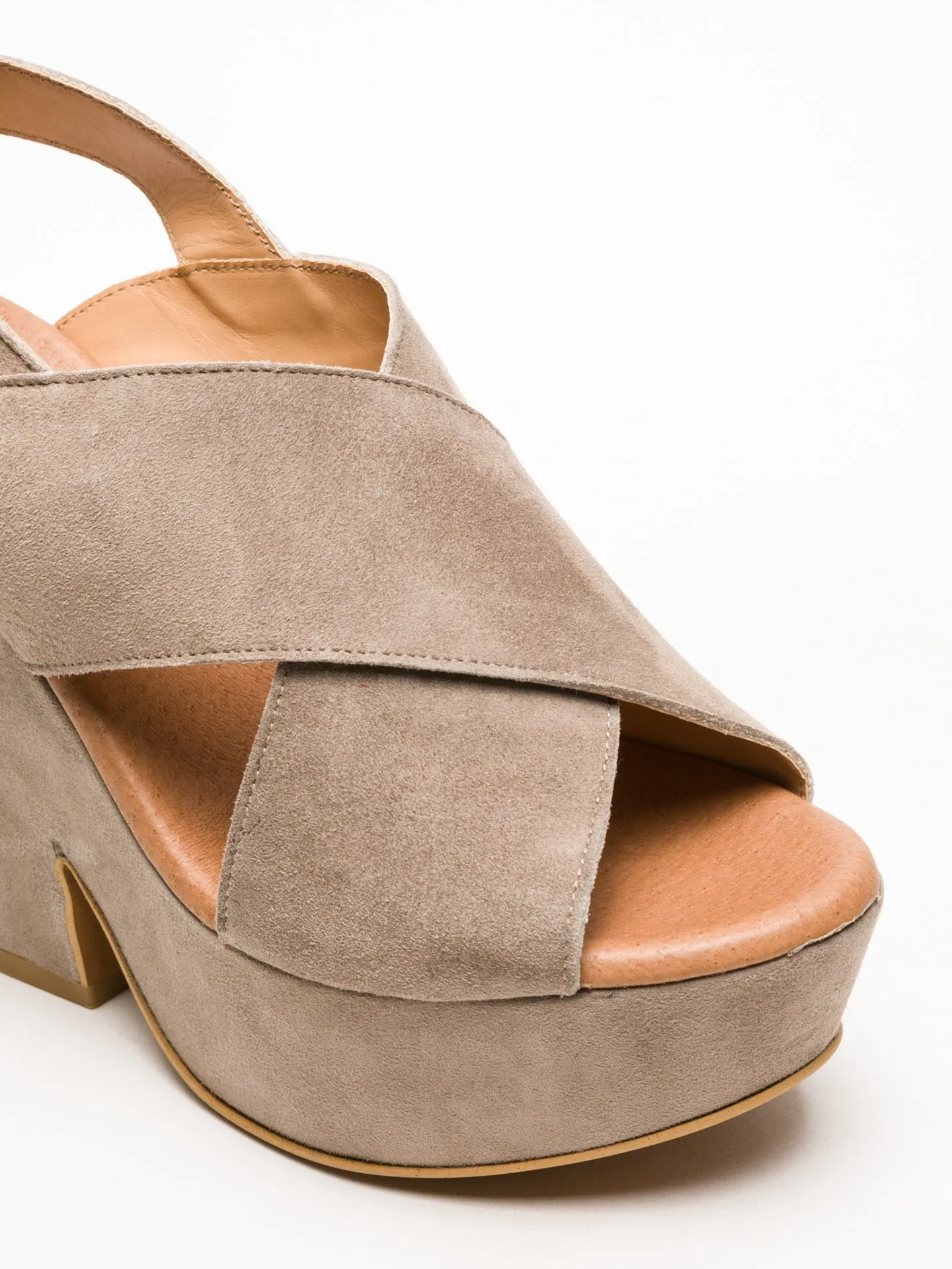 Gray Wedge Sandals