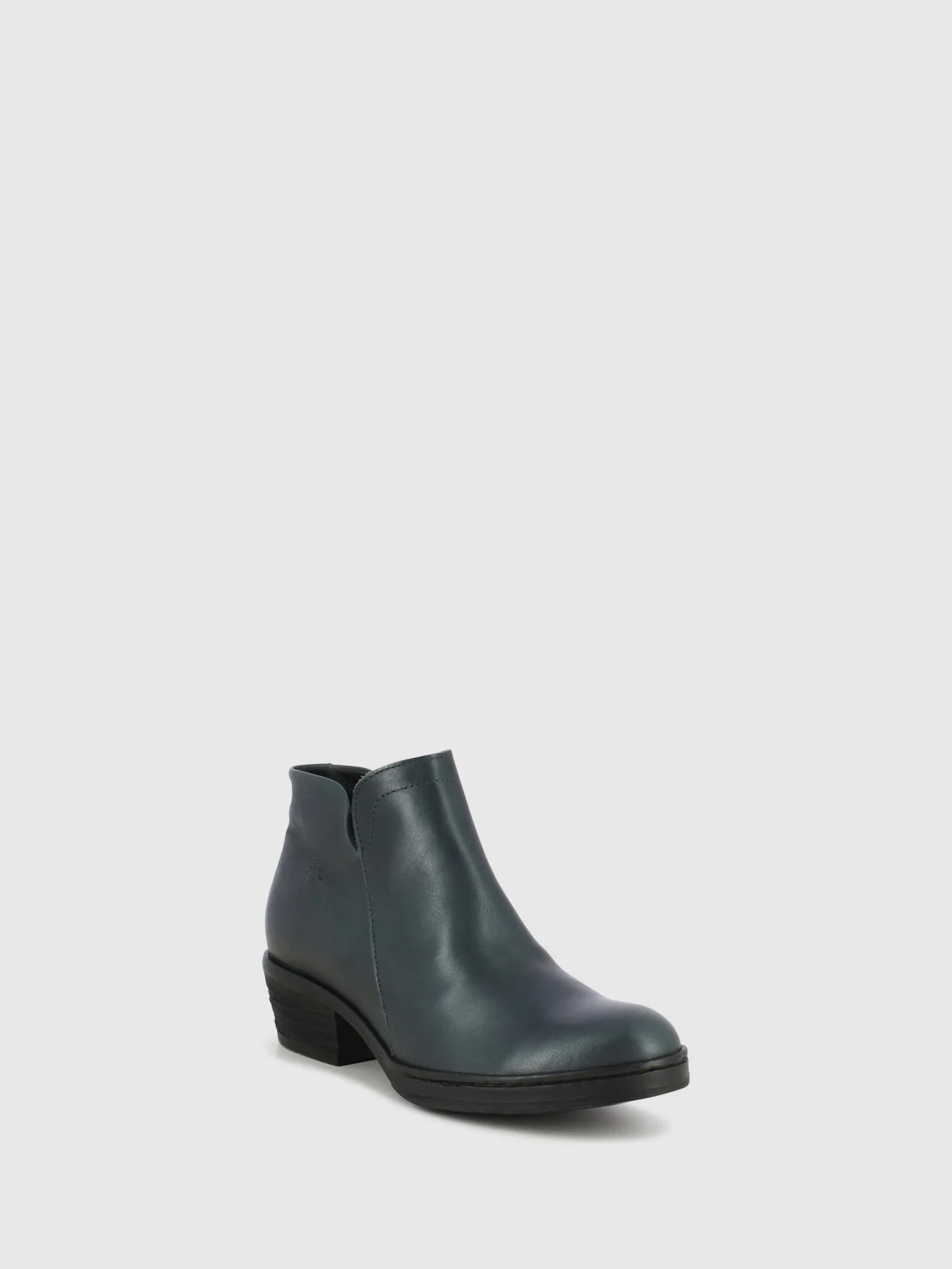 Gray Zip Up Ankle Boots