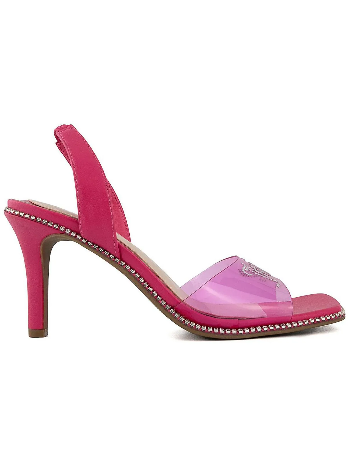 Greysi Womens Square Toe Embellished Heels
