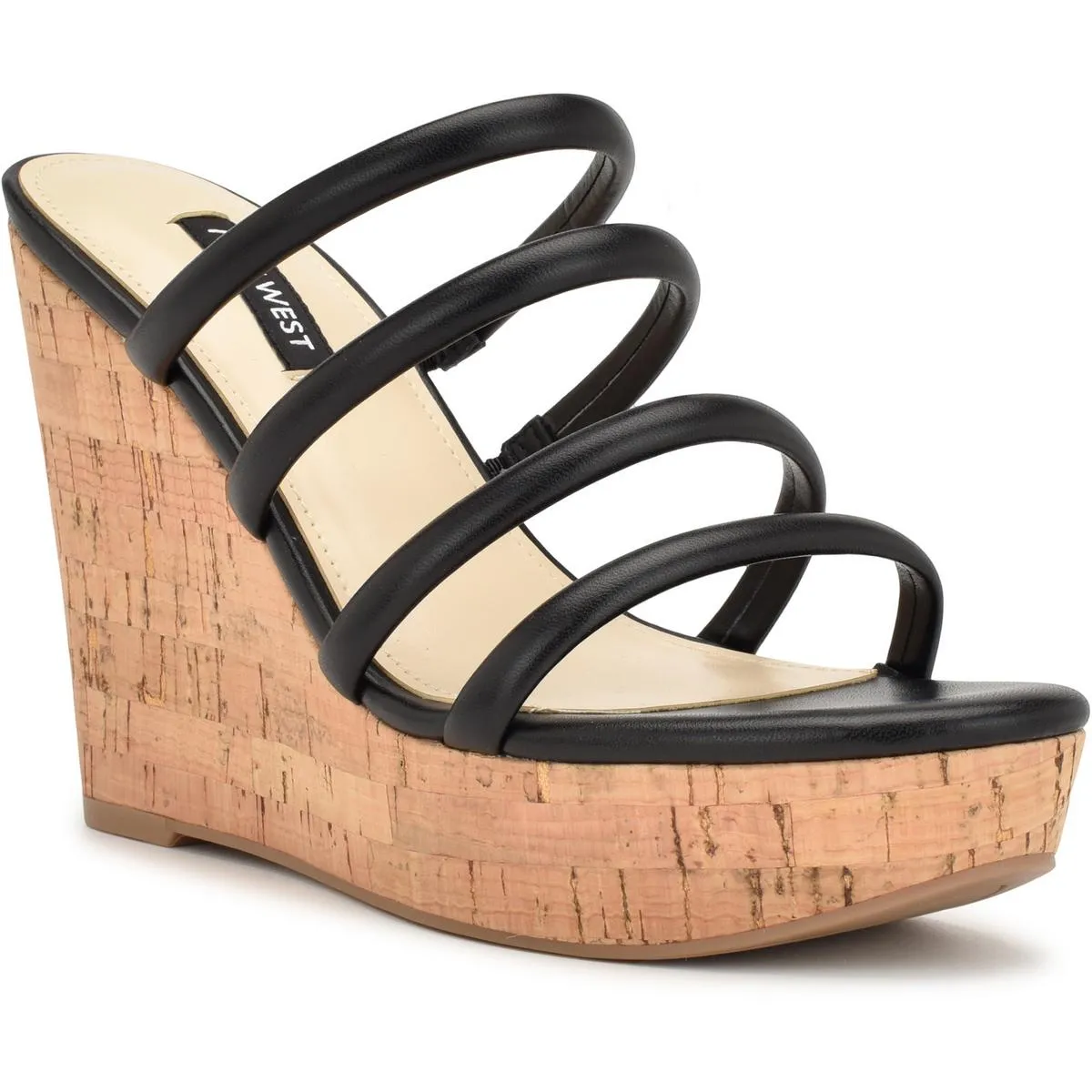 HALOWAY3 Womens Laceless Man Made Wedge Sandals