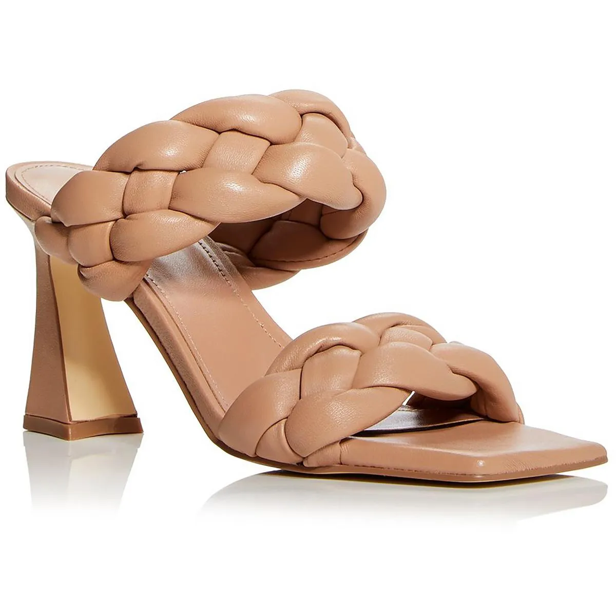 Hammy Womens Leather Square Toe Block Heel