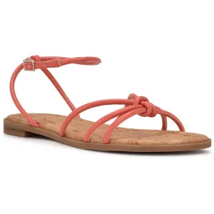 HANKLEE3 Womens Comfort Insole Faux Leather Flatform Sandals